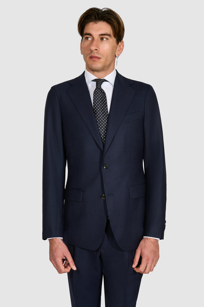 New SUITREVIEW Elmhurst Midnight Blue Pure Wool Zegna Traveller Suit - Size 38R