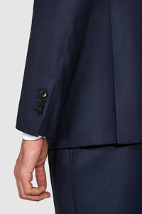 New SUITREVIEW Elmhurst Midnight Blue Pure Wool Zegna Traveller Suit - Size 38R