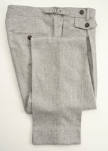 Load image into Gallery viewer, New Suitsupply Havana Light Gray Circular Wool Flannel Suit - Size 42R (Soho Pants)