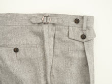 Load image into Gallery viewer, New Suitsupply Havana Light Gray Circular Wool Flannel Suit - Size 42R (Soho Pants)