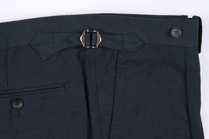 New Suitsupply Vigo Navy Blue Cotton Linen Pants - Suit Sizes 44R (W38), 46R (W40), 48R (W42)