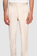 Load image into Gallery viewer, New Suitsupply Braddon Light Brown Cotton Stretch Double Reverse Pleat Pants - Waist Size 42