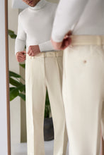 Load image into Gallery viewer, New Suitsupply Sortino Off White Moleskin Cotton Wide Leg Casual Fit Pants - Many Sizes Available