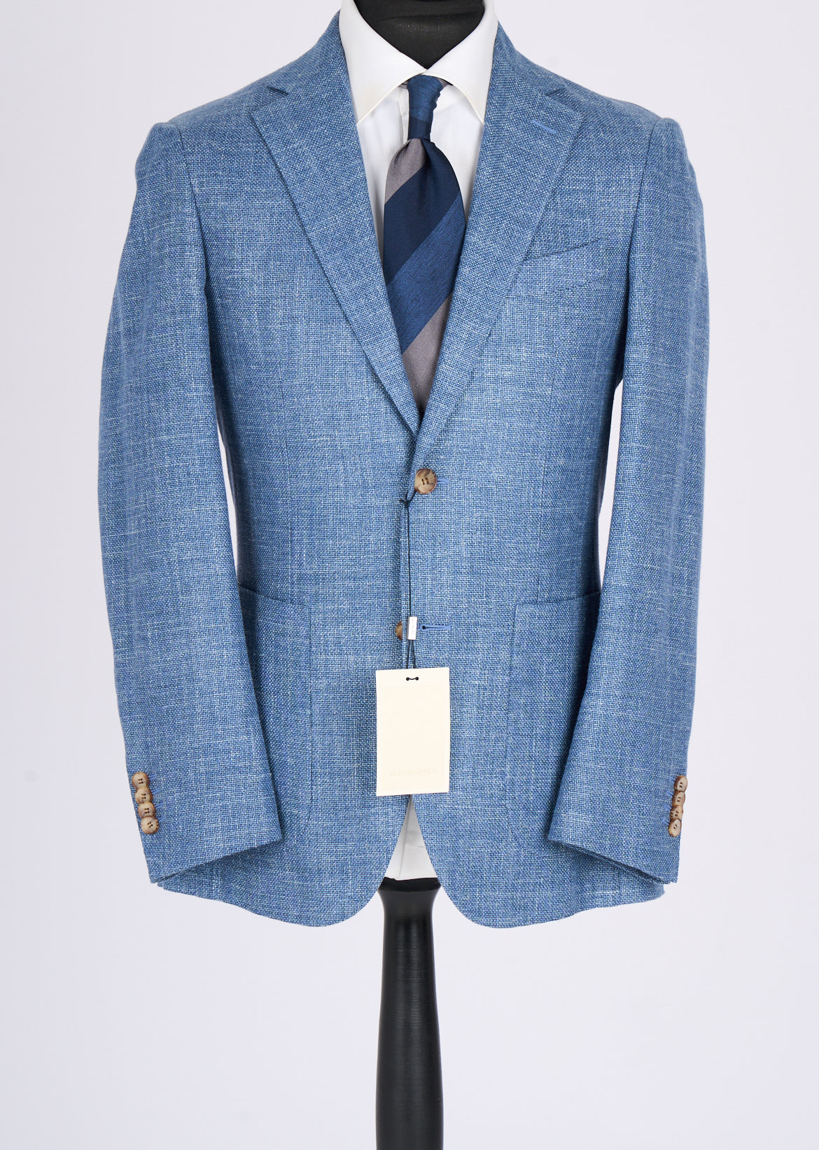 New Suitsupply Havana Light Blue Wool, Silk, Linen, Cashmere Blazer - Size 36R and 38R