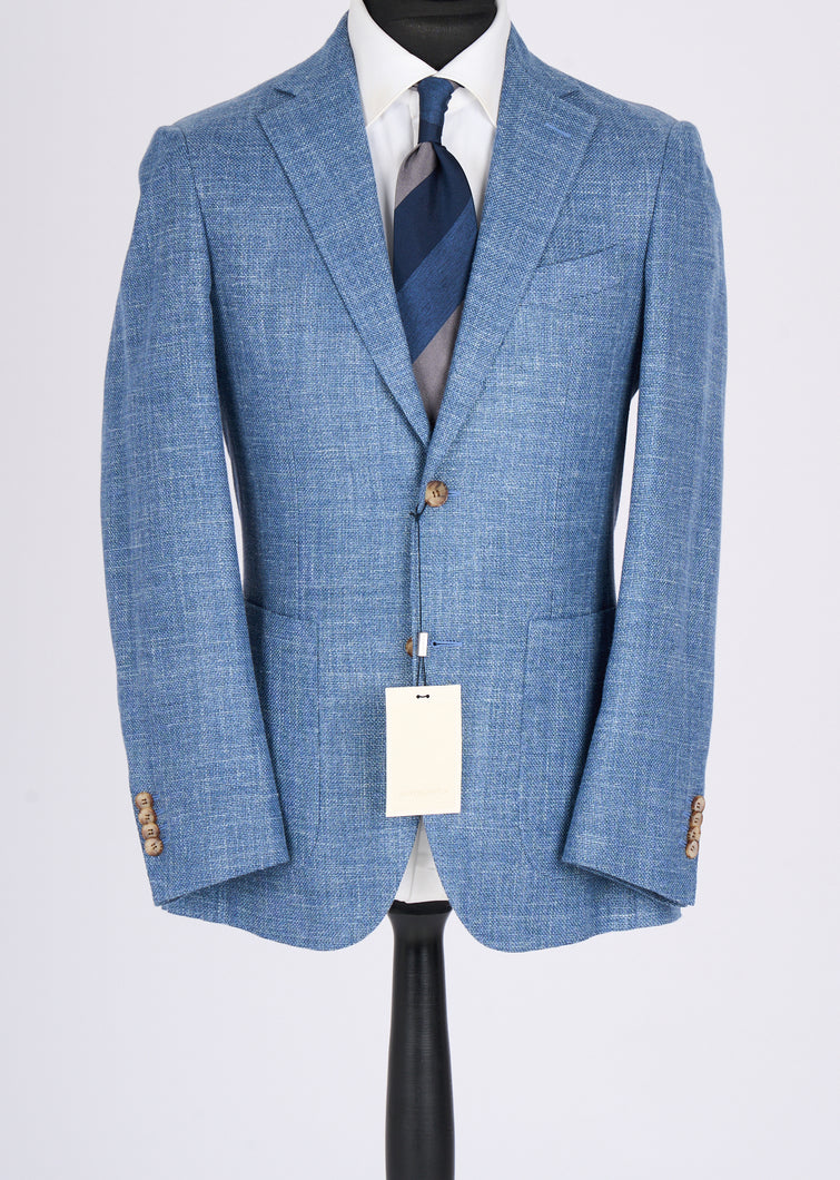 New Suitsupply Havana Light Blue Wool, Silk, Linen, Cashmere Blazer - Size 36R and 38R