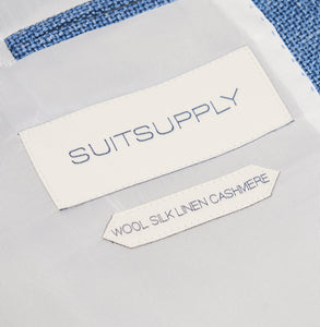 New Suitsupply Havana Light Blue Wool, Silk, Linen, Cashmere Blazer - Size 36R and 38R