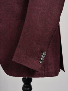 New Suitsupply Havana Dark Burgundy Magenta Speckled Wool/Linen Blazer - Size 38R