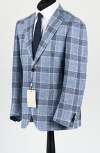 Load image into Gallery viewer, New Suitsupply Havana Light Blue Check Linen, Silk, Cotton Blazer - Size 36R and 38R