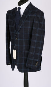 New Suitsupply Havana Navy Check Pure Wool Flannel Blazer - Most Regular Sizes Available