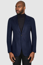 Load image into Gallery viewer, New Suitsupply Lazio Navy Blue Cashmere and Mulberry Silk Unconstructed Blazer - Size 40R and 42R