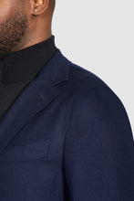 Load image into Gallery viewer, New Suitsupply Lazio Navy Blue Cashmere and Mulberry Silk Unconstructed Blazer - Size 40R and 42R