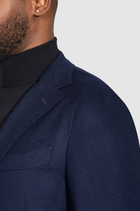 New Suitsupply Lazio Navy Blue Cashmere and Mulberry Silk Unconstructed Blazer - Size 40R and 42R