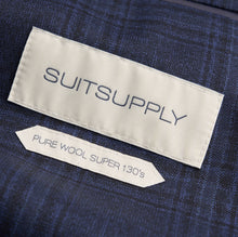 Load image into Gallery viewer, New Suitsupply Havana Navy Check Pure Wool Super 130s Half Lined Blazer - 38R