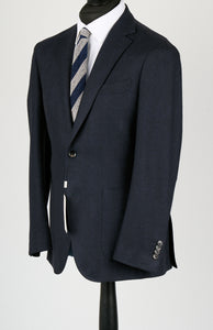 New Suitsupply Havana Dark Navy Herringbone Wool and Cashmere Blazer - Size 42S and 42R