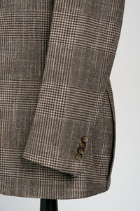 New Suitsupply Havana Brown Check Wool, Tussah Silk and Cashmere Blazer - Size 36R, 40R, 40L