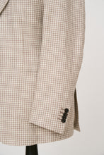 Load image into Gallery viewer, New Suitsupply Havana Light Brown Houndstooth Linen, Alpaca, Silk Unlined Blazer - Size 42L