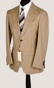 New Suitsupply Havana Light Brown Wool and Cashmere Wide Lapel Blazer - Size 38R, 40S, 42L