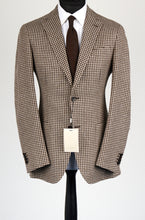 Load image into Gallery viewer, New Suitsupply Havana Brown Houndstooth Linen, Silk, Wool, Cotton Ferla Blazer - Size 34R and 38R