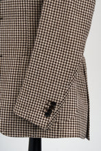 Load image into Gallery viewer, New Suitsupply Havana Brown Houndstooth Linen, Silk, Wool, Cotton Ferla Blazer - Size 34R and 38R