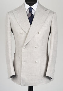 New Suitsupply Havana Light Gray Linen, Wool, Mulberry Silk DB Zegna Blazer - Size 36R and 40S (Final Sale)