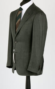 New Suitsupply Havana Dark Green Mulberry Silk, Cashmere, Linen Full Canvas Luxury Blazer - Size 42S and 44R