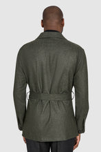 Load image into Gallery viewer, New Suitsupply Sahara Green/Gray Pure Wool Light Flannel Safari Jacket - 36R, 38R, 40R, 42R, 44R, 46R