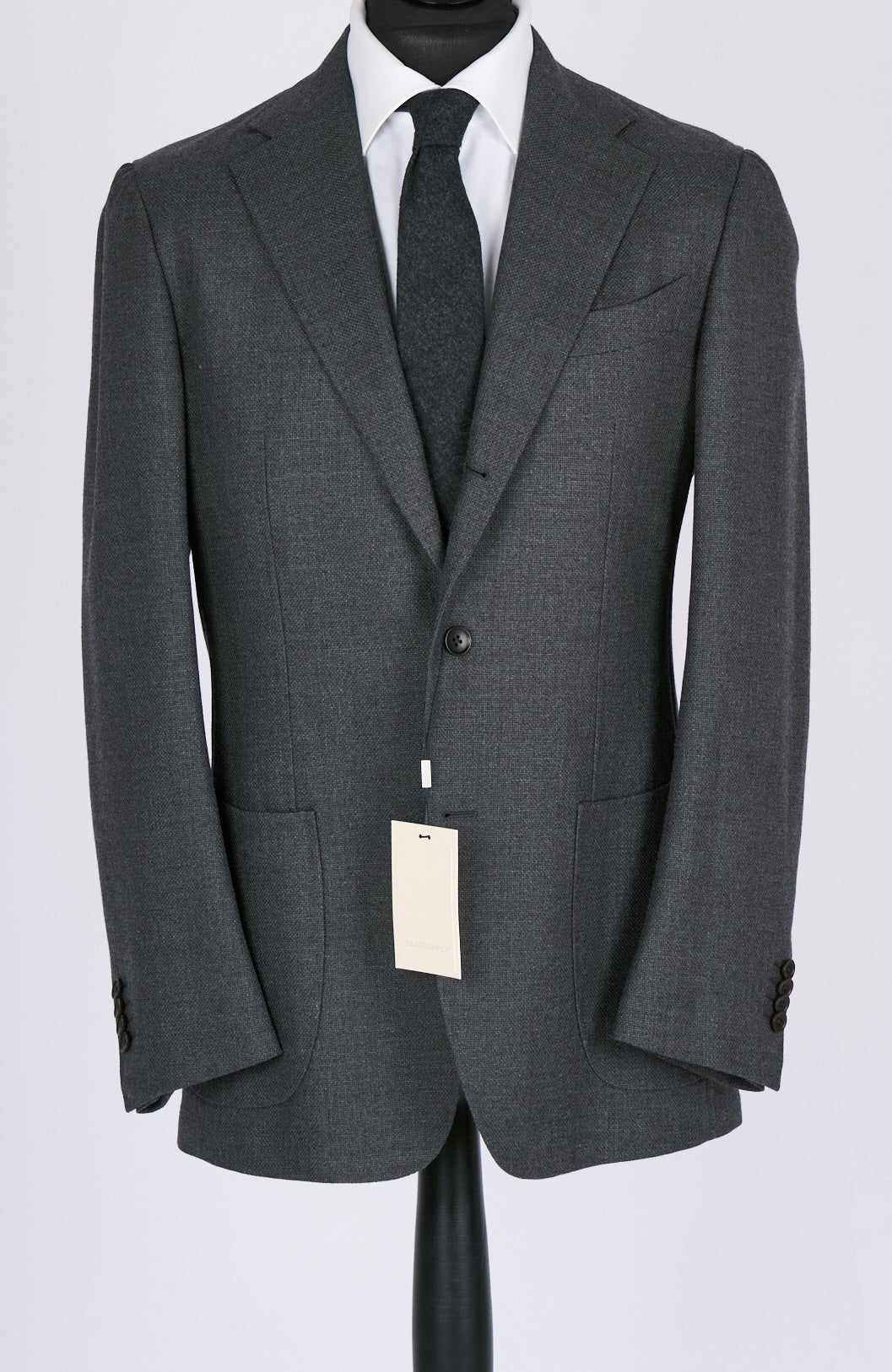 New Suitsupply Havana Gray Plain Pure Wool 3 Roll 2 Blazer - Size 38R, 46R