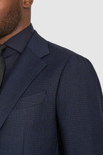 Load image into Gallery viewer, New Suitsupply Havana Navy Houndstooth Wool and Mohair Half Lined Blazer - Size 36R and 38S