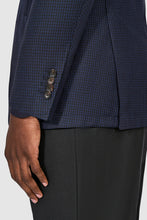 Load image into Gallery viewer, New Suitsupply Havana Navy Houndstooth Wool and Mohair Half Lined Blazer - Size 36R and 38S