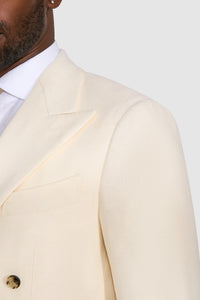 New Suitsupply Havana Off White Herringbone Wool and Cashmere Unlined Blazer - Size 38R, 40R, 42L and 44L