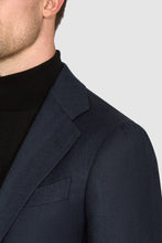 Load image into Gallery viewer, New Suitsupply Havana Tulip Navy Herringbone Wool and Cashmere Blazer - Size 36S, 38S, 40S, 42S