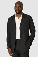 Load image into Gallery viewer, New Suitsupply Sahara Black Pure Linen Safari Jacket - Size 38R,42R, 44R, 48R