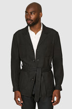 Load image into Gallery viewer, New Suitsupply Sahara Black Pure Linen Safari Jacket - Size 38R,42R, 44R, 48R