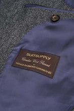 Load image into Gallery viewer, New Suitsupply Havana Mid Gray Pure Circular Wool Flannel Blazer - Size 36R