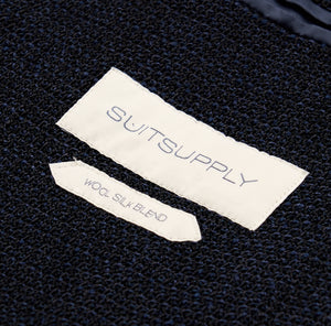 New Suitsupply Lazio Navy Blue Giro Inglese Wool and Silk Blazer - Size 40R and 40L