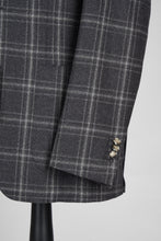 Load image into Gallery viewer, New Suitsupply Havana Gray Check Pure Wool Flannel Blazer - Size 38R