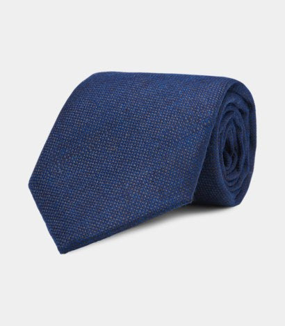 New SUITSUPPLY JORT Navy Wool and Silk - 7 Fold Luxury Tie