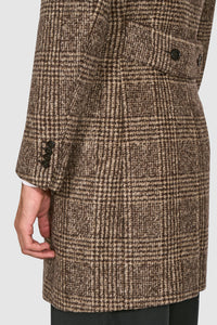 New Suitsupply Lavello Brown Check Wool and Alpaca Ferla Overcoat - Size 36R and 38R