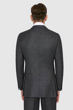 Load image into Gallery viewer, New SUITREVIEW Elmhurst Dark Gray Birdseye Pure Wool All Season Suit - Size 44R  (No Ticket Pocket)