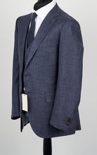 Load image into Gallery viewer, New Suitsupply Lazio Navy Check Wool, Silk and Linen 3 Piece Suit - Size 46R