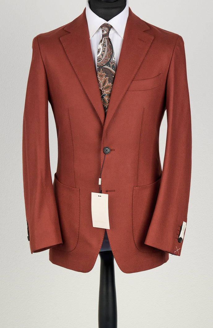 New Suitsupply Havana Burnt Orange Pure Wool Flannel Suit - Size 38S, 40S, 40R and 42R