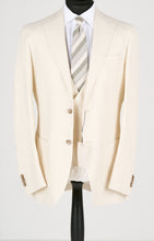 Load image into Gallery viewer, New Suitsupply Havana Off White Silk and Linen 3 Piece DB Ferla Suit - Size 42L