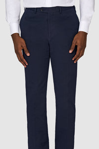 New SUITREVIEW Elmhurst Navy Blue Pure Cotton Stretch Seersucker Suit - Size 38R (Available Now)