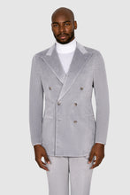 Load image into Gallery viewer, New Suitsupply Havana Light Gray Corduroy Cotton Cashmere DB Suit - Most Sizes Available!