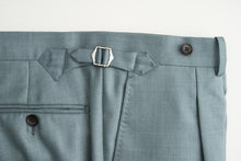 Load image into Gallery viewer, New Suitsupply Havana Teal Pure Wool Super 130s 3 Roll 2 Suit - Size 36R and 44R