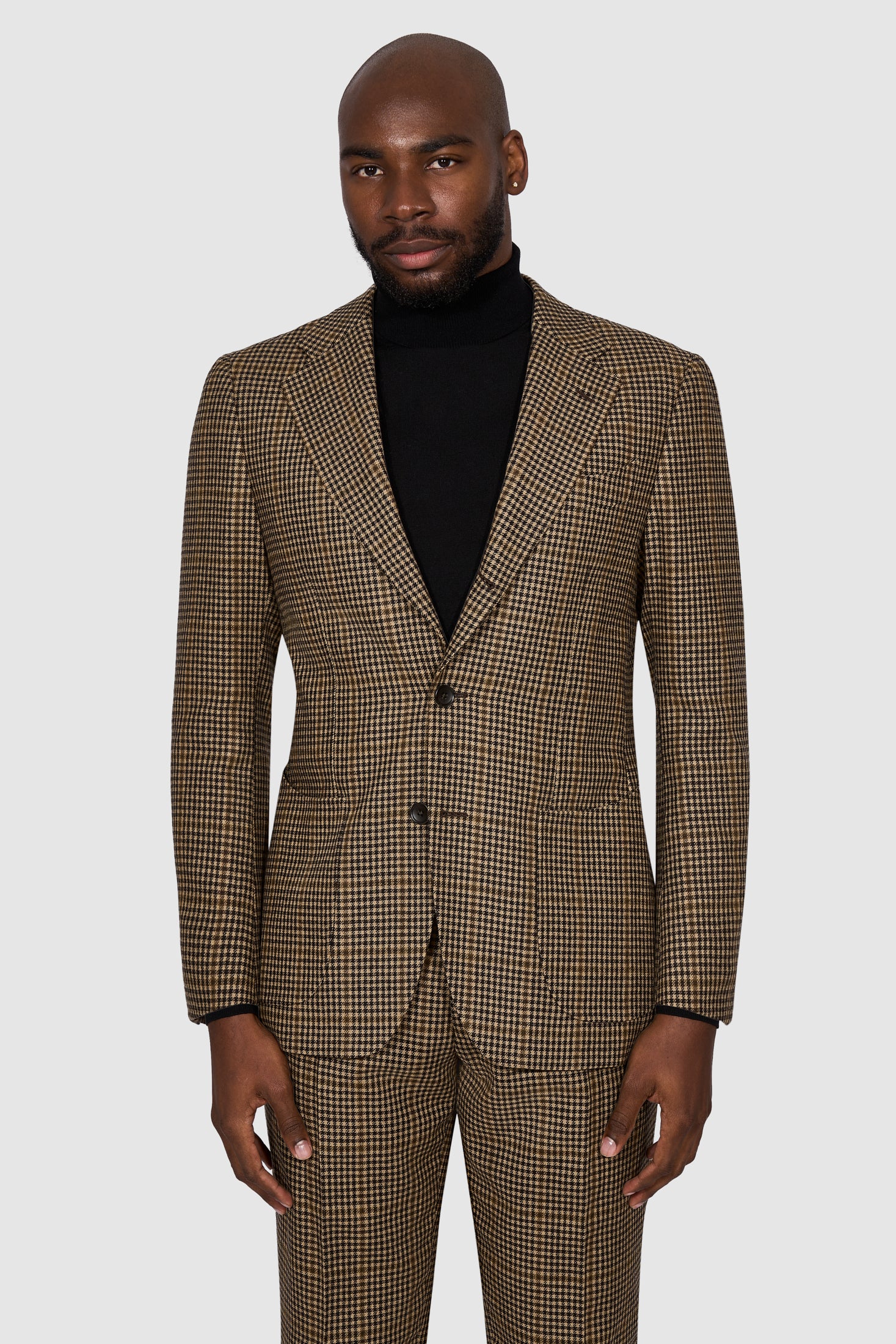 New Suitsupply Havana Mid Brown Check Wool and Cashmere Suit - Size 36S, 38S, 38R, 40R, 40L, 46R