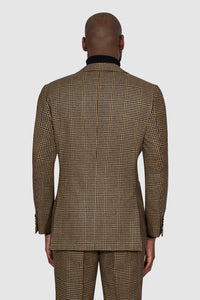 New Suitsupply Havana Mid Brown Check Wool and Cashmere Suit - Size 36S, 38S, 38R, 40R, 40L, 46R