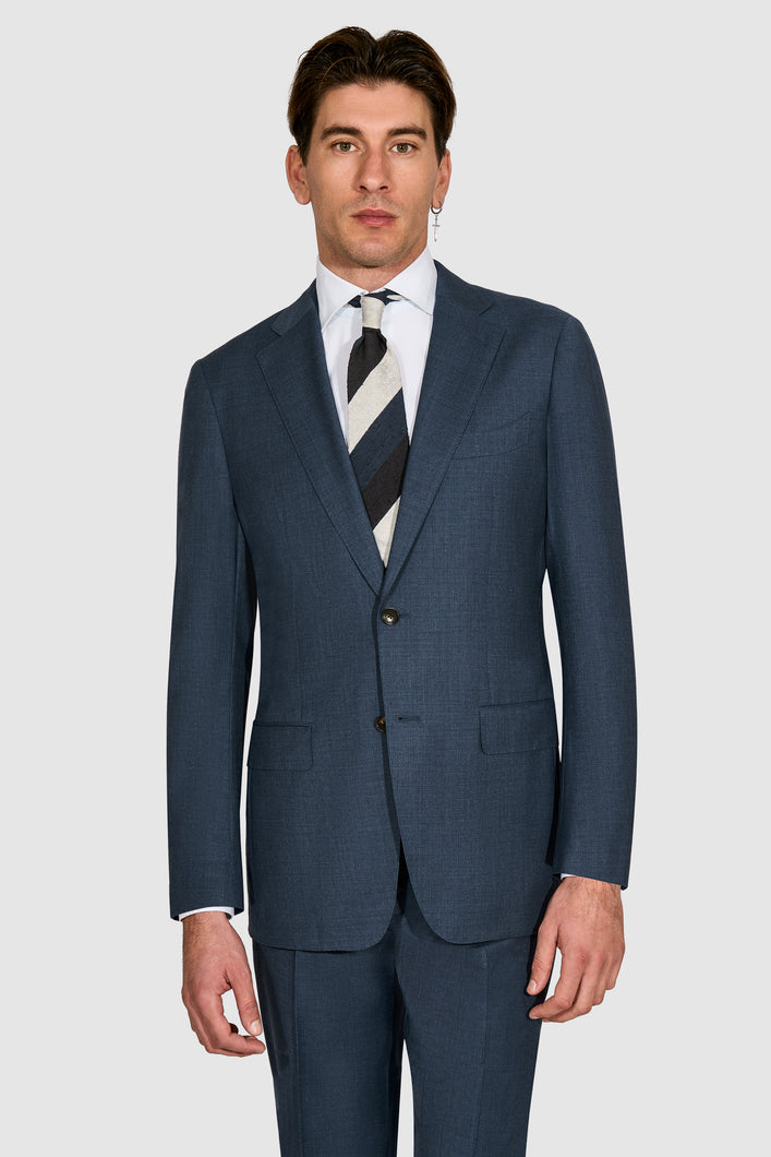 New Suitsupply Havana Mid Blue Pure Wool Suit - Size 36R, 38S, 38R, 40S, 40R, 42S, 42R, 42L, 44R