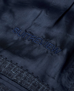 New SUITREVIEW Elmhurst Storm Blue Wool, Silk and Linen Loro Piana DB Suit - 34R (Final Sale)