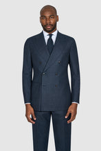 Load image into Gallery viewer, New SUITREVIEW Elmhurst Midnight Blue Speckle Pure Wool Super 130s Suit - Size 38S, 40S, 40R, 42R